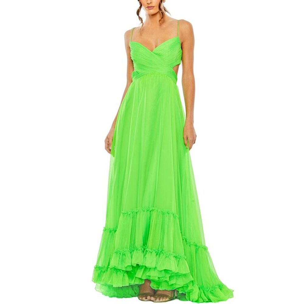 Mac Duggal Womens  Column Gown, Green